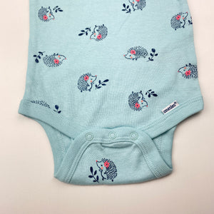 Girls Gerber, cotton Onesies bodysuit / romper, hedgehogs, EUC, size 00,  