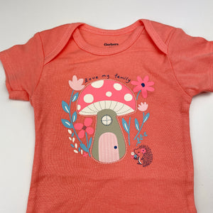 Girls Gerber, cotton Onesies bodysuit / romper, hedgehog, EUC, size 00,  