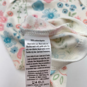 Girls Gerber, floral cotton Onesies bodysuit / romper, EUC, size 00,  