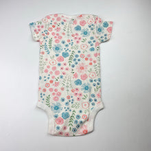 Load image into Gallery viewer, Girls Gerber, floral cotton Onesies bodysuit / romper, EUC, size 00,  