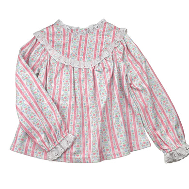 Girls Lanz, soft feel floral winter pyjama top, EUC, size 4-5,  