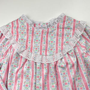 Girls Lanz, soft feel floral winter pyjama top, EUC, size 4-5,  