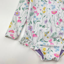 Load image into Gallery viewer, Girls Dymples, floral long sleeve swim one-piece, EUC, size 1,  