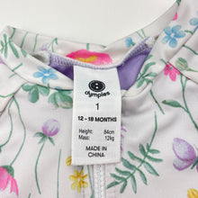 Load image into Gallery viewer, Girls Dymples, floral long sleeve swim one-piece, EUC, size 1,  
