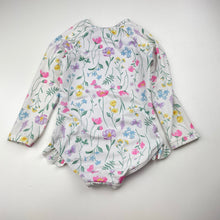 Load image into Gallery viewer, Girls Dymples, floral long sleeve swim one-piece, EUC, size 1,  