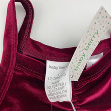 Load image into Gallery viewer, Girls Baby Berry, velvet Christmas tutu romper &amp; headband, NEW, size 1,  