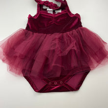 Load image into Gallery viewer, Girls Baby Berry, velvet Christmas tutu romper &amp; headband, NEW, size 2,  