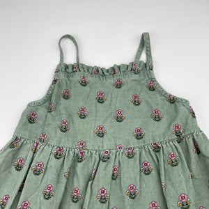 Girls Target, floral corduroy cotton dress, EUC, size 3, L: 51cm