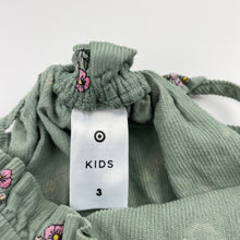 Load image into Gallery viewer, Girls Target, floral corduroy cotton dress, EUC, size 3, L: 51cm