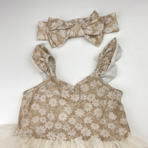 Girls Baby Berry, floral tutu romper & matching headband, GUC, size 1,  