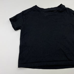 Unisex Anko, black cotton tee / top, EUC, size 1,  