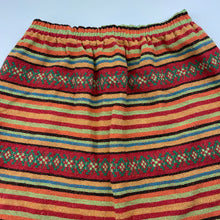 Load image into Gallery viewer, Girls colourful, woven skirt, elasticated (no labels), length: 36cm, waist: 28cm across unstretched, EUC, size 7-9,  