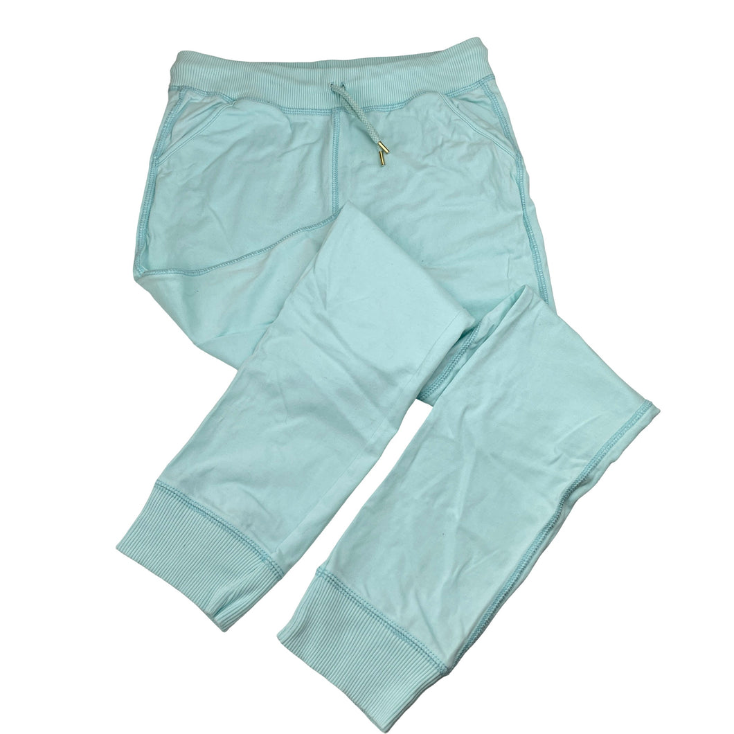 Girls Country Road, blue cotton casual pants, elasticated, small mark back right leg, FUC, size 12,  
