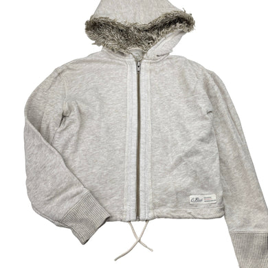 Girls Country Road, cotton zip hoodie sweater, mark back of hood, FUC, size 8,  