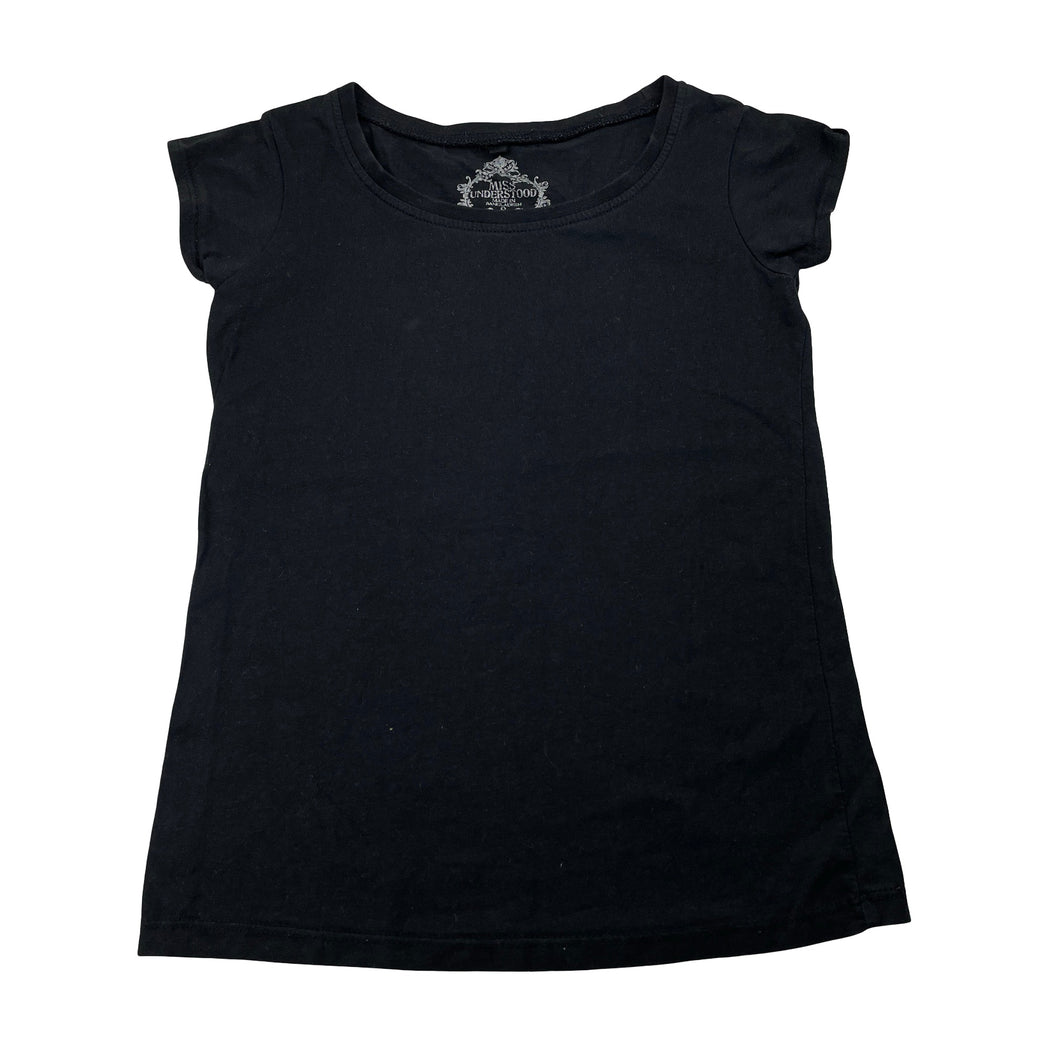 Girls Miss Understood, black cotton tee / top, GUC, size 8,  