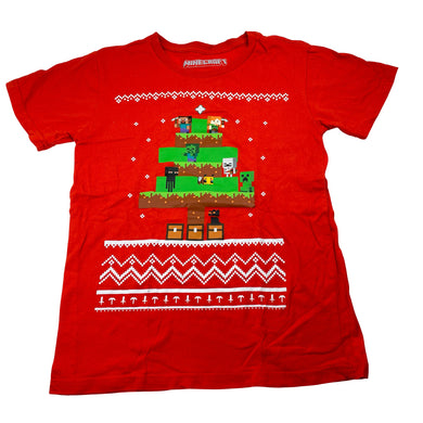 Unisex Mojang, Minecraft Christmas cotton tee / top, FUC, size 8,  