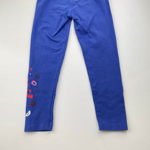 Girls Nike, cotton blend sports / activewear leggings, inside leg: 41cm, GUC, size 6-7,  