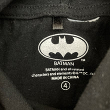 Load image into Gallery viewer, Boys DC Comics, Batman hooded tee / top &amp; detachable cape, EUC, size 4,  