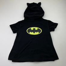 Load image into Gallery viewer, Boys DC Comics, Batman hooded tee / top &amp; detachable cape, EUC, size 4,  
