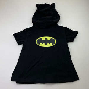 Boys DC Comics, Batman hooded tee / top & detachable cape, EUC, size 4,  