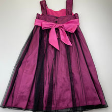 Load image into Gallery viewer, Girls Kids Stuff, pink &amp; black tulle party dress, small hole back skirt), FUC, size 5, L: 69cm