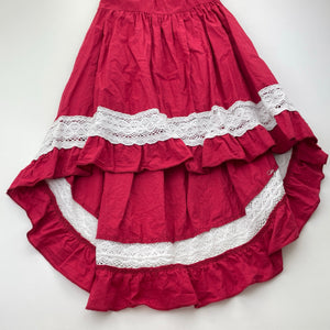 Girls cotton, summer high-low dress, FUC, size 6, L: 59cm at front