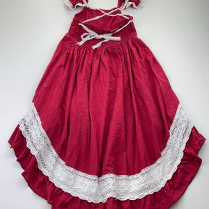 Girls cotton, summer high-low dress, FUC, size 6, L: 59cm at front
