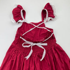 Girls cotton, summer high-low dress, FUC, size 6, L: 59cm at front