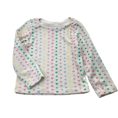 Girls Target, soft feel long sleeve pyjama top, GUC, size 2,  