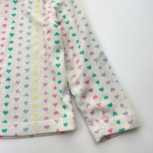 Girls Target, soft feel long sleeve pyjama top, GUC, size 2,  