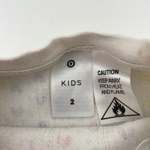 Load image into Gallery viewer, Girls Target, soft feel long sleeve pyjama top, GUC, size 2,  