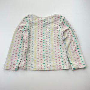 Girls Target, soft feel long sleeve pyjama top, GUC, size 2,  
