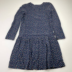 Girls Target, cotton long sleeve dress, GUC, size 6, L: 60cm