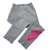 Load image into Gallery viewer, Girls Nike, grey marle track pants, elasticated, inside leg: 48cm, FUC, size 5-6,  