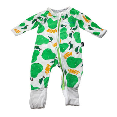 Unisex Bonds, zip Wondersuit / zippy / romper, pears, GUC, size 0000,  
