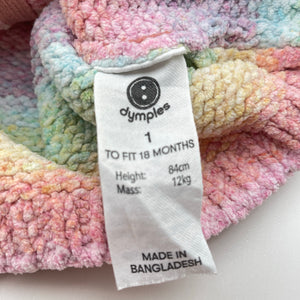 Girls Dymples, rainbow knit cardigan / sweater, GUC, size 1,  