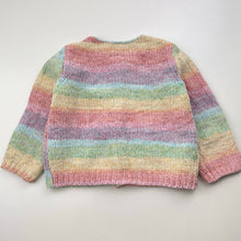 Load image into Gallery viewer, Girls Dymples, rainbow knit cardigan / sweater, GUC, size 1,  