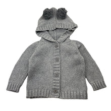 Load image into Gallery viewer, Unisex Seed, knitted cotton hooded cardigan / sweater, EUC, size 0,  