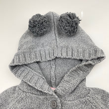 Load image into Gallery viewer, Unisex Seed, knitted cotton hooded cardigan / sweater, EUC, size 0,  