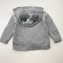 Load image into Gallery viewer, Unisex Seed, knitted cotton hooded cardigan / sweater, EUC, size 0,  