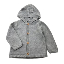 Load image into Gallery viewer, Unisex Pekkle, knitted cotton hooded cardigan / sweater, EUC, size 1,  