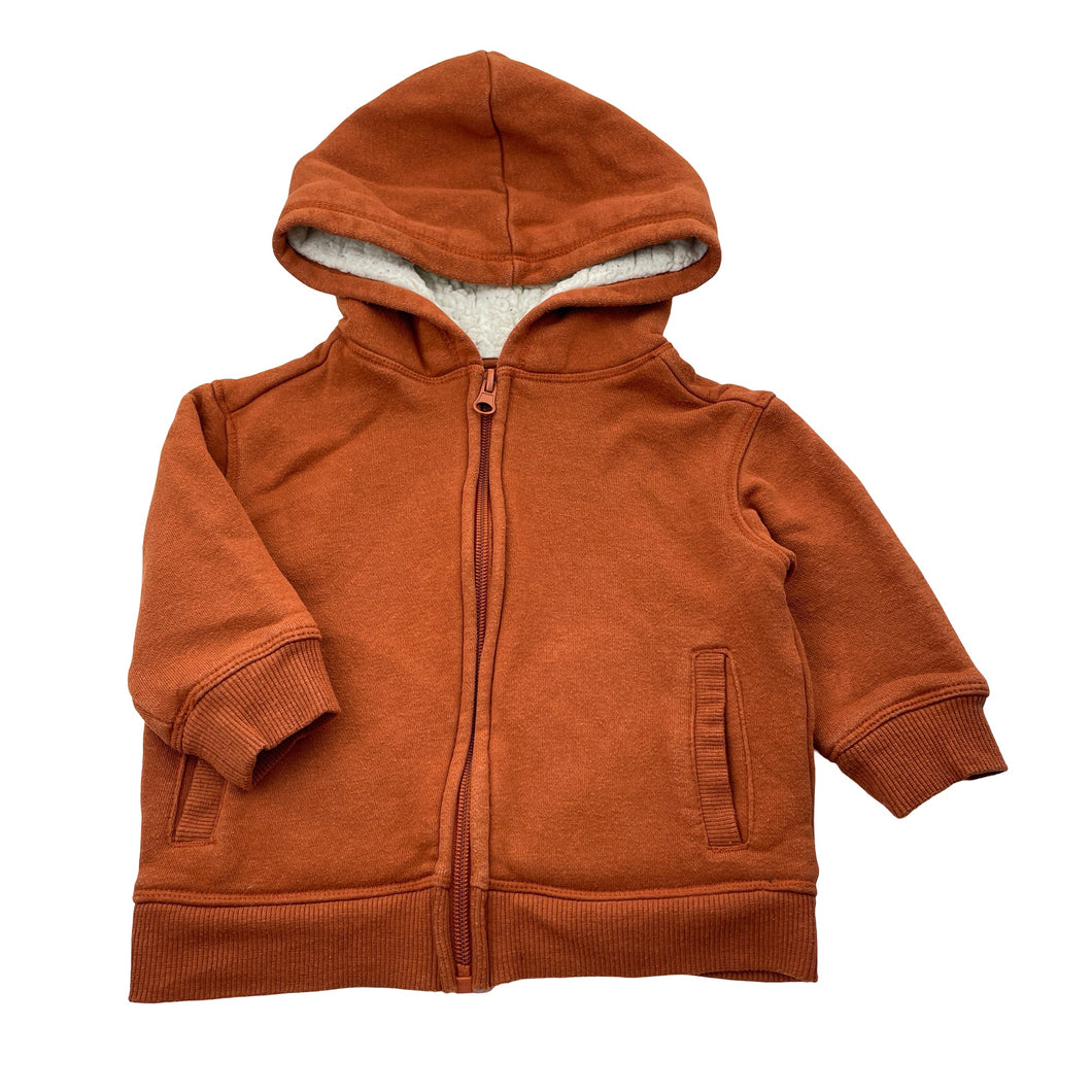 Boys Anko, fleece-lined zip hoodie sweater, FUC, size 1,  