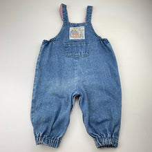 Load image into Gallery viewer, Girls Peter Rabbit, vintage denim overalls / dungarees, FUC, size 0-1,  
