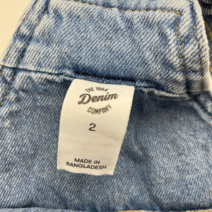 Girls 1964 Denim Co, denim overalls dress / pinafore, GUC, size 2, L: 51cm