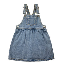 Load image into Gallery viewer, Girls 1964 Denim Co, denim overalls dress / pinafore, GUC, size 3, L: 55cm