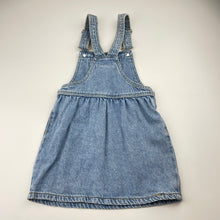 Load image into Gallery viewer, Girls 1964 Denim Co, denim overalls dress / pinafore, GUC, size 3, L: 55cm
