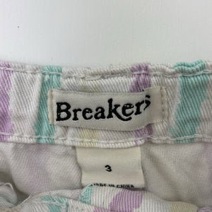 Girls Breakers, stretch denim shorts, adjustable, FUC, size 3,  