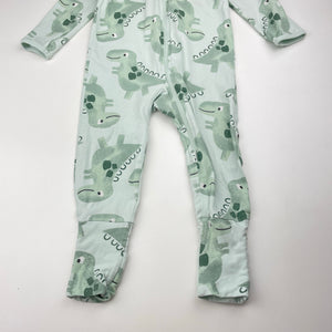 Unisex Anko, soft feel stretchy zip romper, dinosaurs, FUC, size 0,  