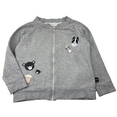 Unisex HUXBABY, fleece-lined zip-up sweater, FUC, size 6,  