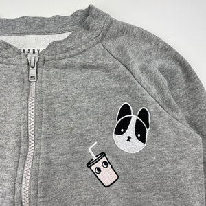 Unisex HUXBABY, fleece-lined zip-up sweater, FUC, size 6,  
